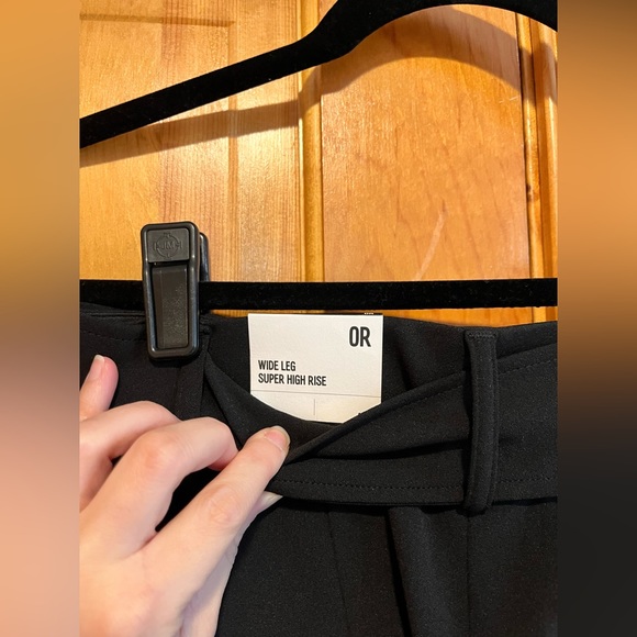 Express Black high waisted, wide leg pants NWOT - Picture 3 of 5